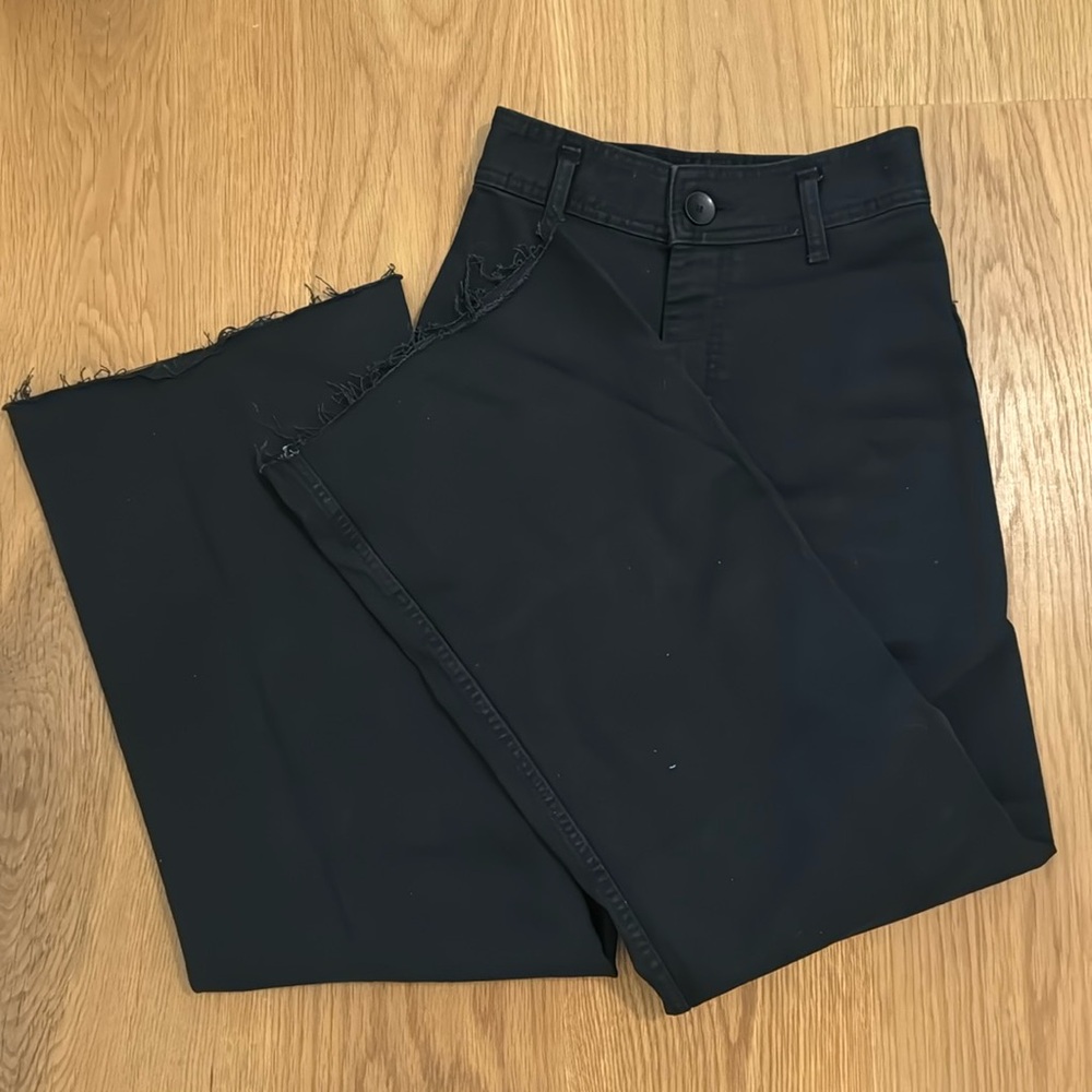 Zara “ZW COLLECTION HIGH WAIST MARINE STRAIGHT JEANS” in black size US 2
